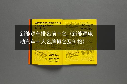 新能源车排名前十名（新能源电动汽车十大名牌排名及价格）